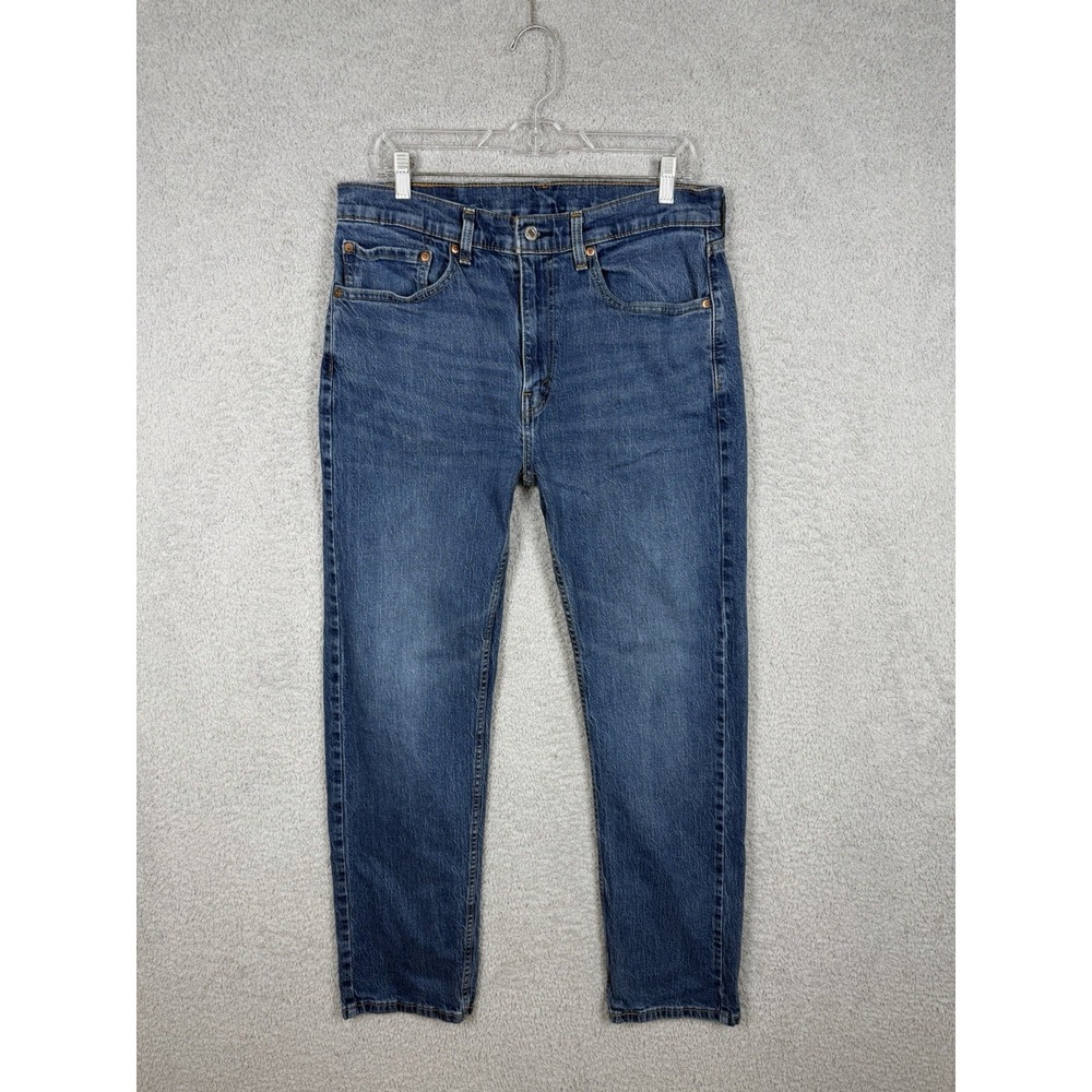Levis 505 Jeans Mens Actual Size 34x30 Blue Regular Fit Straight Leg Denim Pants